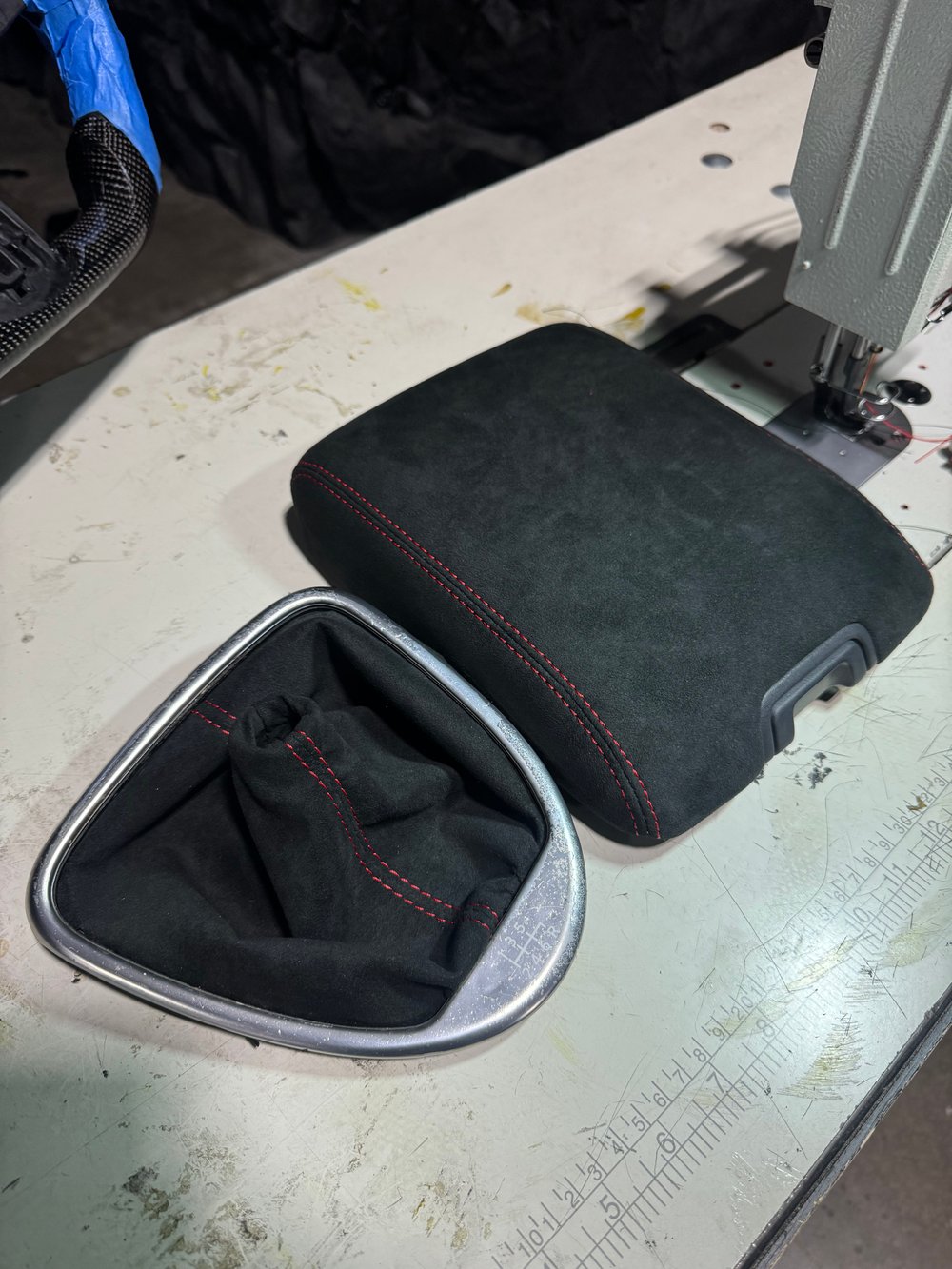 Infiniti G37 Alcantara shiftboot and armrest cover