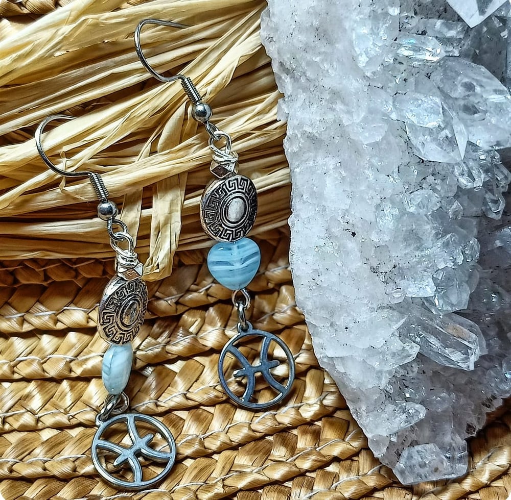 Image of Pisces Cosmic Star Sign Earrings - LIMITED EDITION