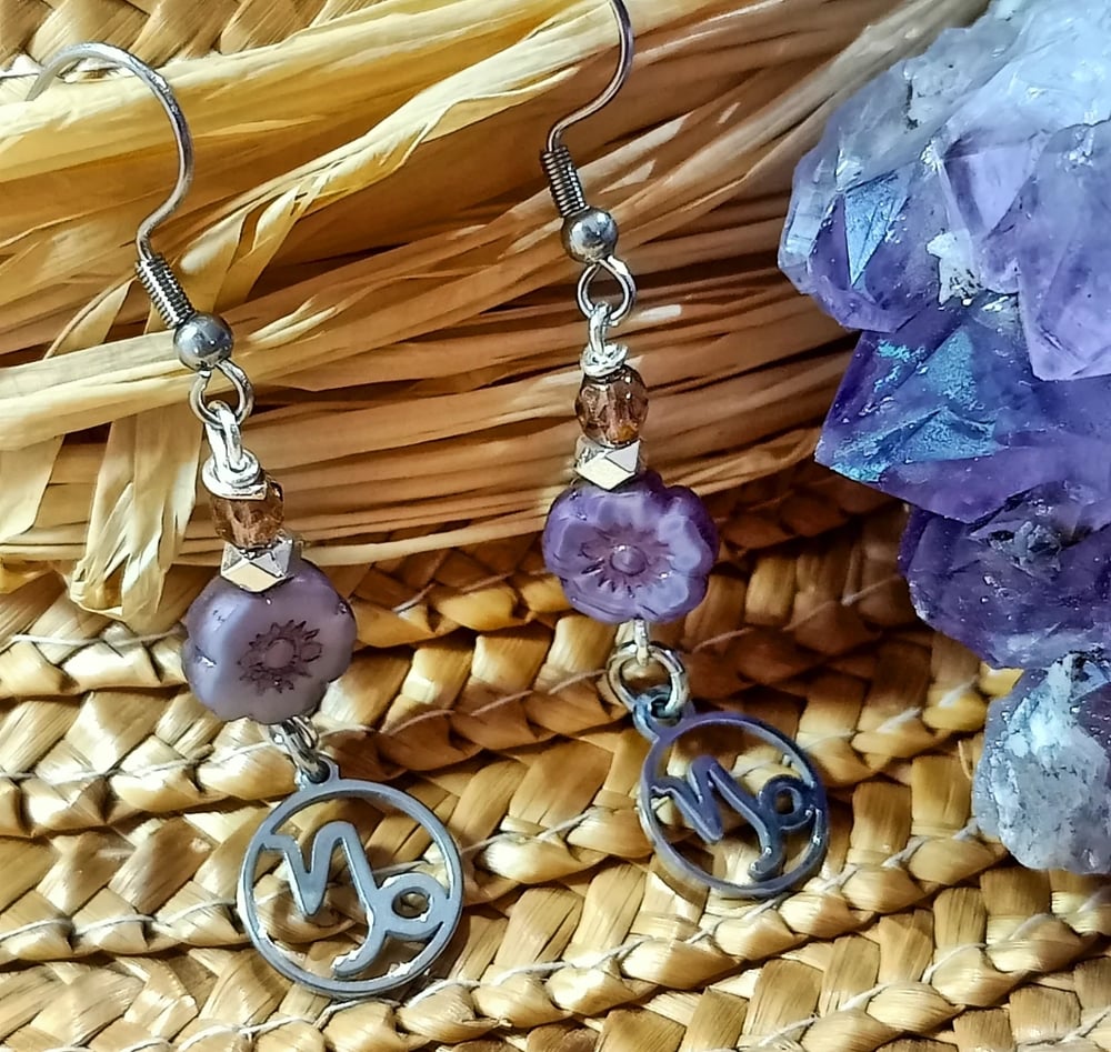 Image of Capricorn Cosmic Jewellery Earrings - LIMITED EDITION