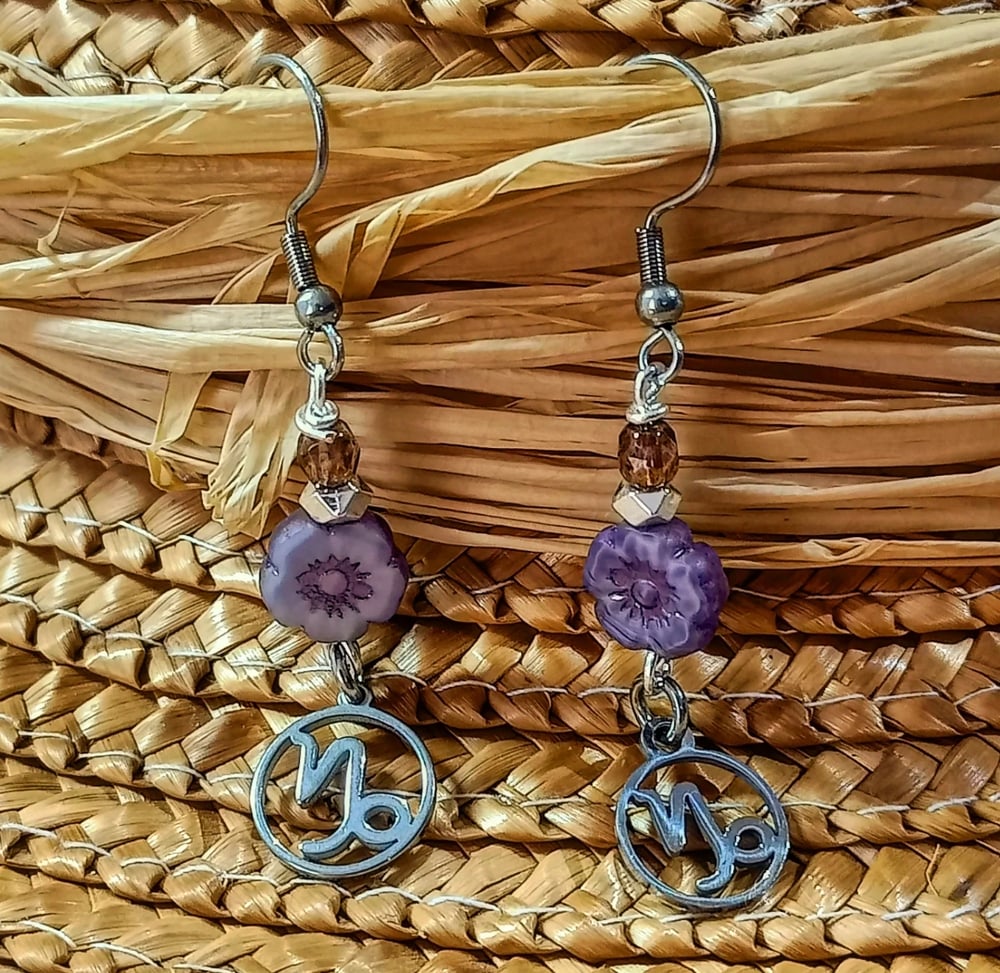 Image of Capricorn Cosmic Jewellery Earrings - LIMITED EDITION