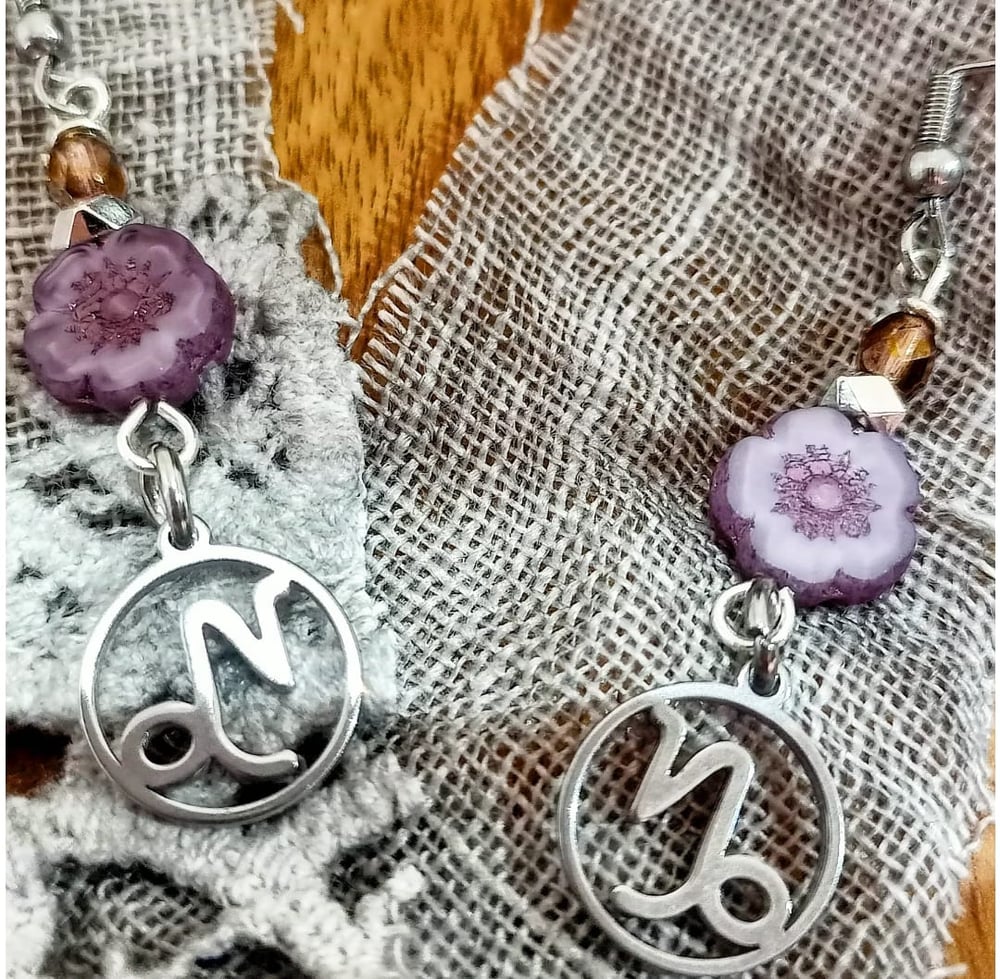 Image of Capricorn Cosmic Jewellery Earrings - LIMITED EDITION