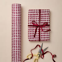 Image 1 of DIAMOND RED HARLEQUIN LUXURY GIFT WRAP