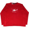 'Flying Pigs' Long Sleeve Tee Red XL