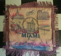 FUN Vintage Miami Fla Souvenir Pillow Case