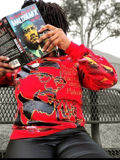 Image of Malcolm X Sweatshirt (Ruby)