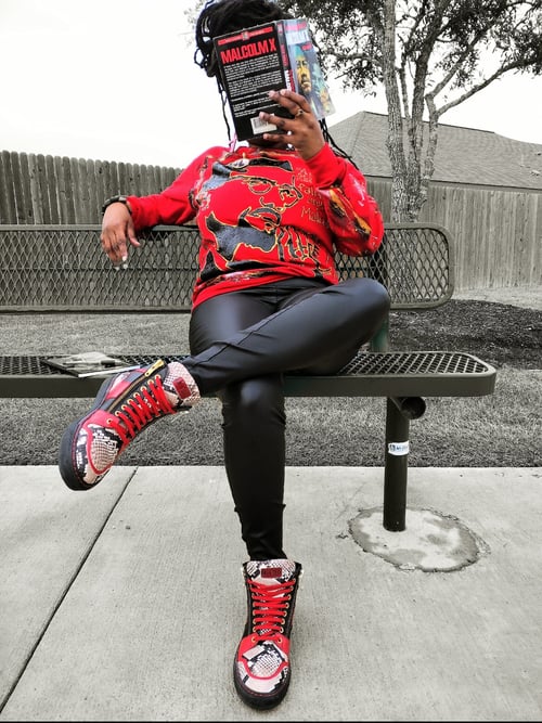 Image of Malcolm X Sweatshirt (Ruby)