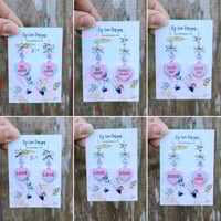 Image 5 of Conversation Hearts Earrings | Cute Valentine Earrings