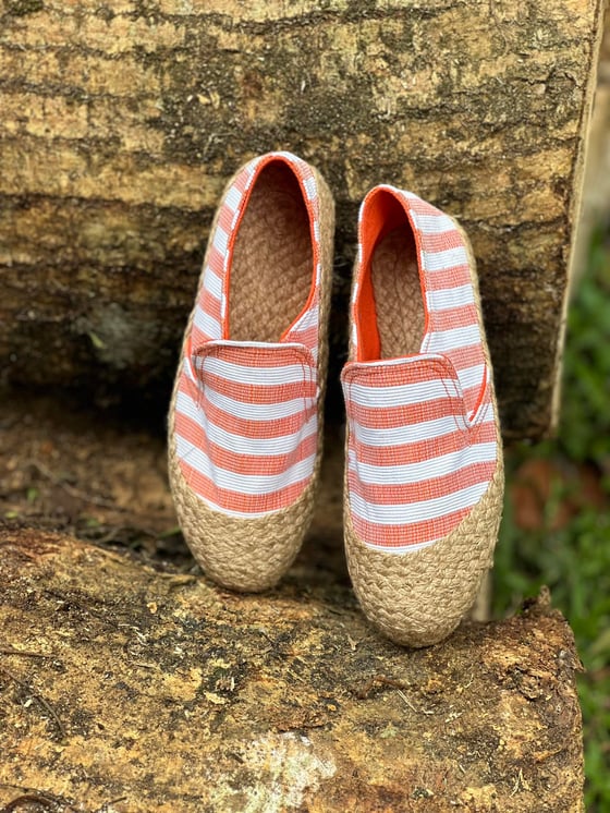 Image of Classic Espadrilles - Orange Stripes