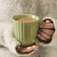 Mug  rainuré vert 