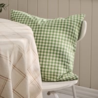 Image 1 of Housse de coussin vichy vert // expédié sous 8 jours