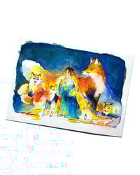 Image 2 of A6 - La dame aux renards - illustration originale