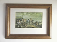 Image 2 of Burton Hunt Meeting Lincolnshire by John Ferneley Snr (b 1782) Vintage Small Art Print, Framed  