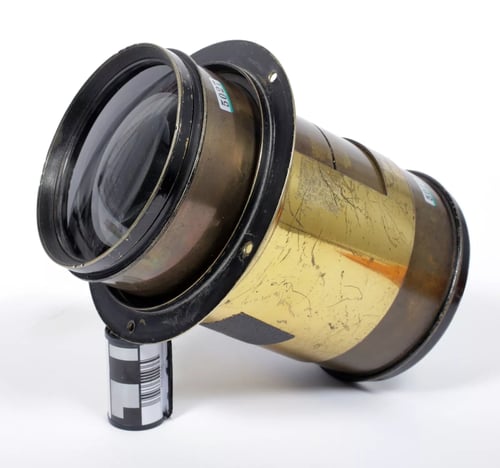 Image of Dallmeyer 3B Portrait Petzval 290mm F3 brass lens with flange #5027