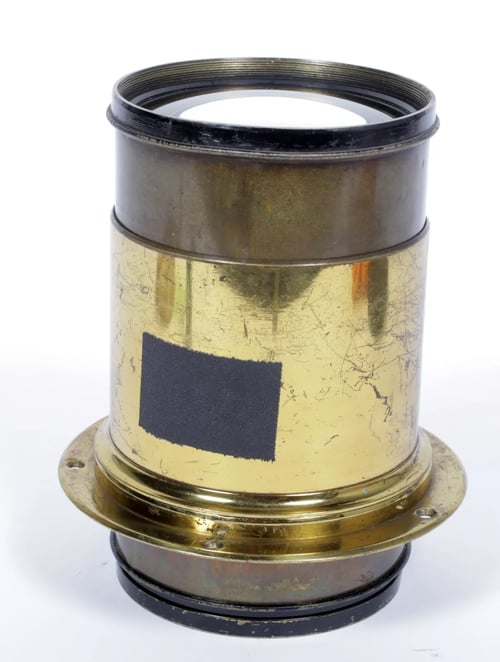 Image of Dallmeyer 3B Portrait Petzval 290mm F3 brass lens with flange #5027