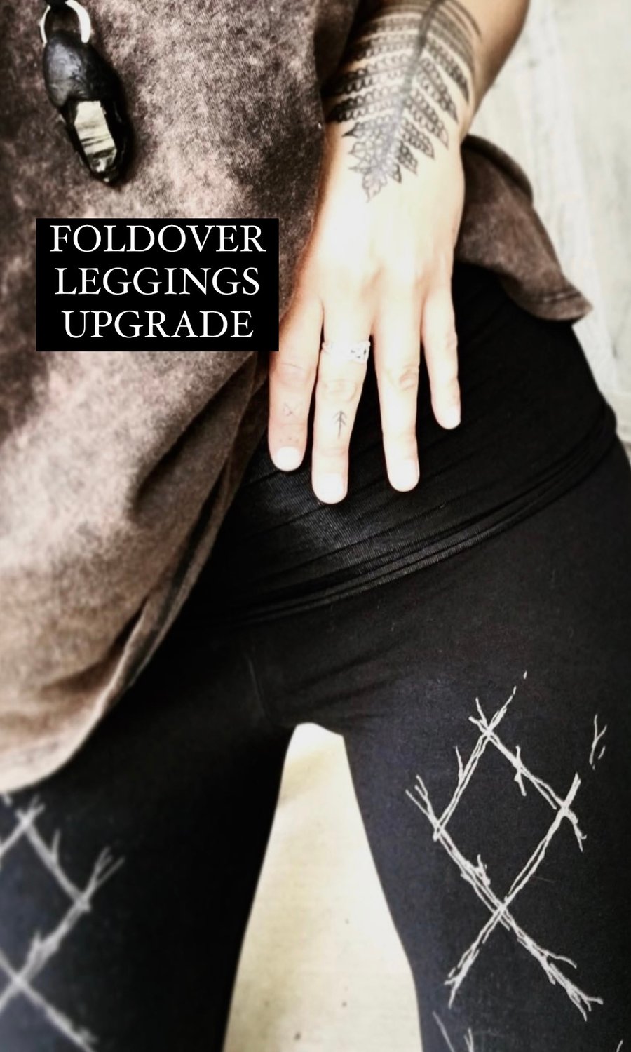 Image of UPGRADE OPTION- FOLDOVER LEGGINGS WAIST ALTERATION