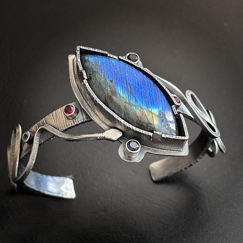 Image of Snake Cuff with Labradorite