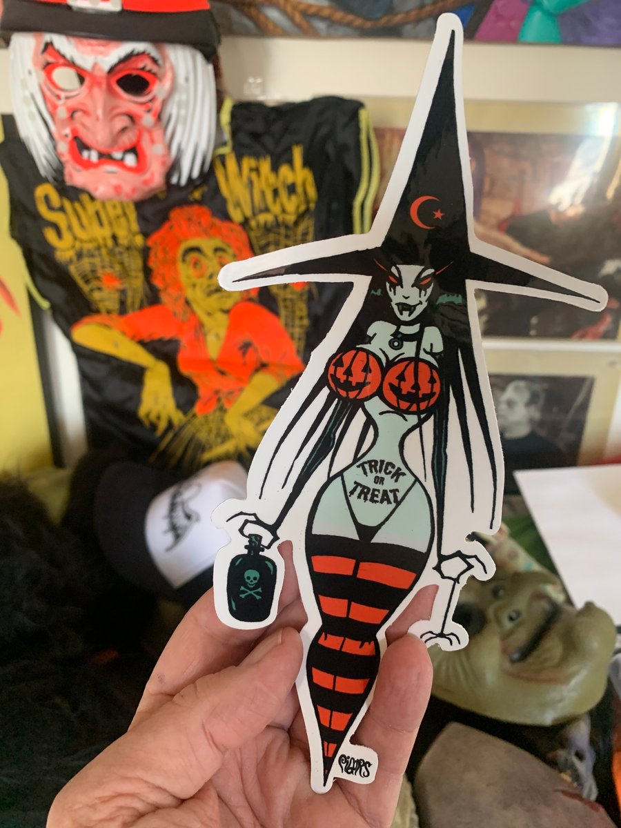 Image of Trick or Treat witch - sticker 