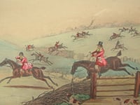 Image 3 of Antique Hand-Coloured Print, Full Cry Fox Hunting Scene by Alkin (Henry Alken) Small Picture, Framed