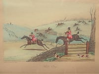 Image 2 of Antique Hand-Coloured Print, Full Cry Fox Hunting Scene by Alkin (Henry Alken) Small Picture, Framed