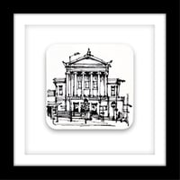Image 1 of 'Church on the Hill' framed original beermat sketch