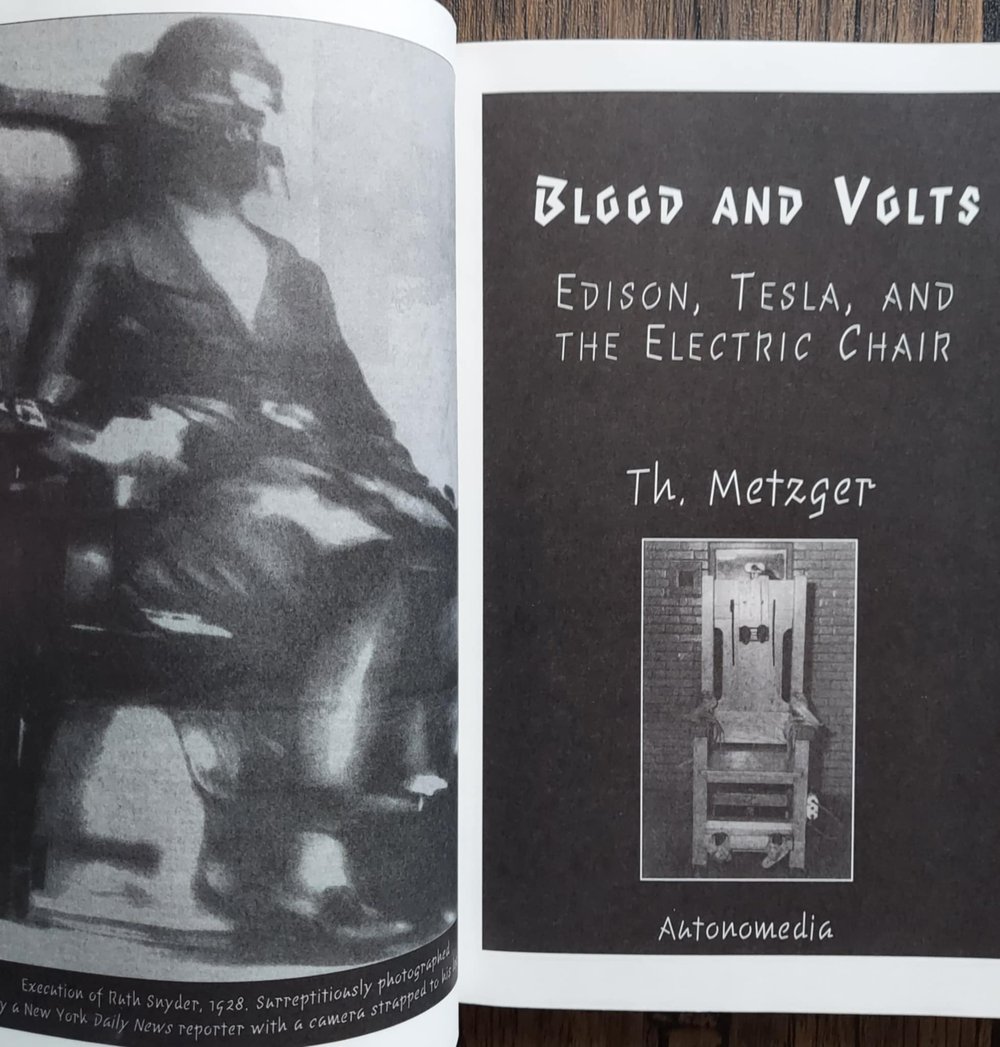 Blood and Volts: Edison, Tesla, & the Electric Chair, by Th. Metzger