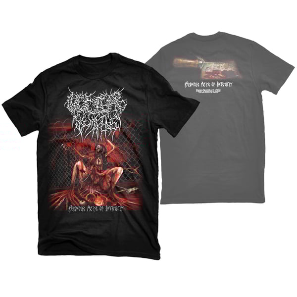 Image of NUCLEAR REMAINS "HEINOUS ACTS OF INIQUITY" T-SHIRT