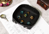 Image 2 of Collapsible DND Dice Tray, Leather Valet Tray, Leather Dice Tray, Leather Catchall