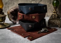 Image 3 of Collapsible DND Dice Tray, Leather Valet Tray, Leather Dice Tray, Leather Catchall