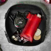 Image 5 of Collapsible DND Dice Tray, Leather Valet Tray, Leather Dice Tray, Leather Catchall