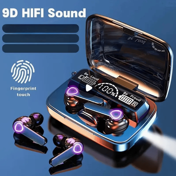 Image of Sleek Metallic TWS Sport Earbuds 
