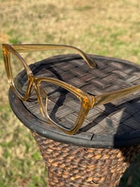 Image 2 of Champagne Semi CatEye Clear Frames