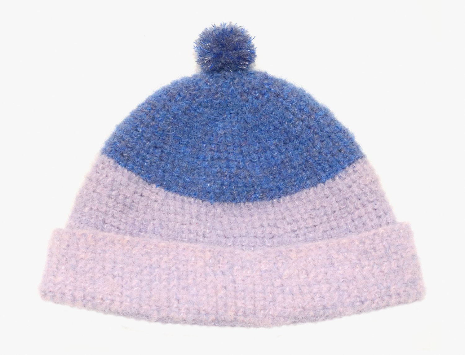 Image of BLUE AND LILA MOHAIR CAP