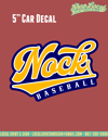 NOCK Baseball 5" Car Decal
