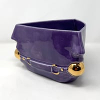 Image 1 of 3-Face Gag Bowl with 22kt Gold (50% off clearance)