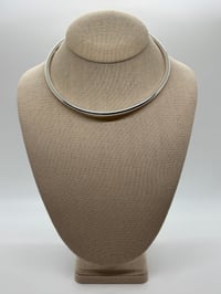 Image 1 of Collared Metal Choker - Silver