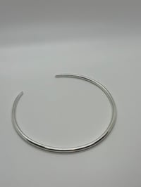 Image 3 of Collared Metal Choker - Silver