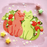 Image 2 of Strawberry Matcha suncatcher cling