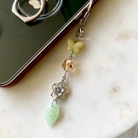 Image 1 of Spring Butterfly Faux Jade Phone Charm,