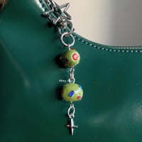 Image 1 of Green Olive Keychain with Gems