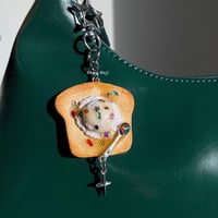 Image 1 of Toast Keychain with Rhinestones