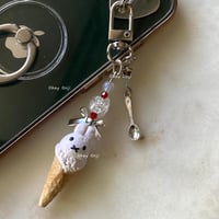 Image 2 of Ice Cream Cone Animal Keychain
