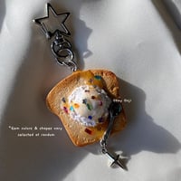Image 2 of Toast Keychain with Rhinestones