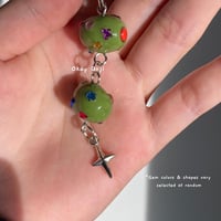 Image 3 of Green Olive Keychain with Gems