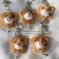 Image 3 of Toast Keychain with Rhinestones
