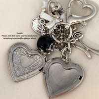 Image 3 of Heart Locket 8 Ball Keychain