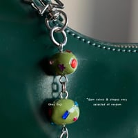 Image 4 of Green Olive Keychain with Gems