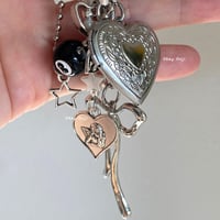 Image 5 of Heart Locket 8 Ball Keychain