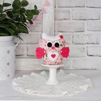 Image 1 of Owl Shelf Sitter - Pink