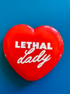 Lethal Lady Heart Compact Mirror