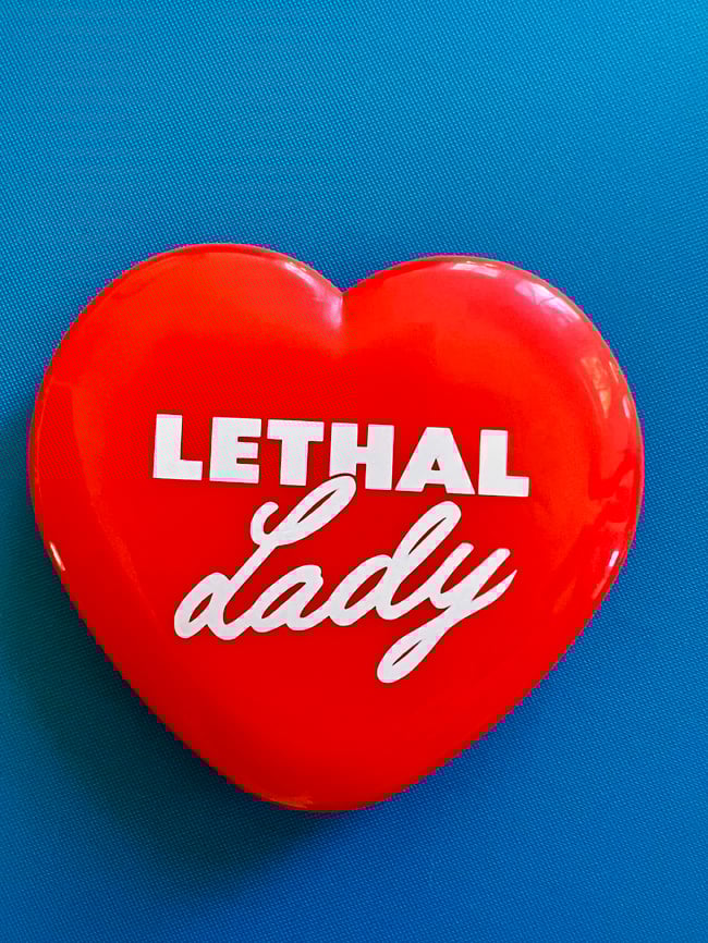 Lethal Lady Heart Compact Mirror